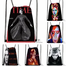 Пользовательские Давид Боуи шнурок рюкзак сумка милый рюкзак дети ранец(черная спинка) 31x40 см#180531-04-62