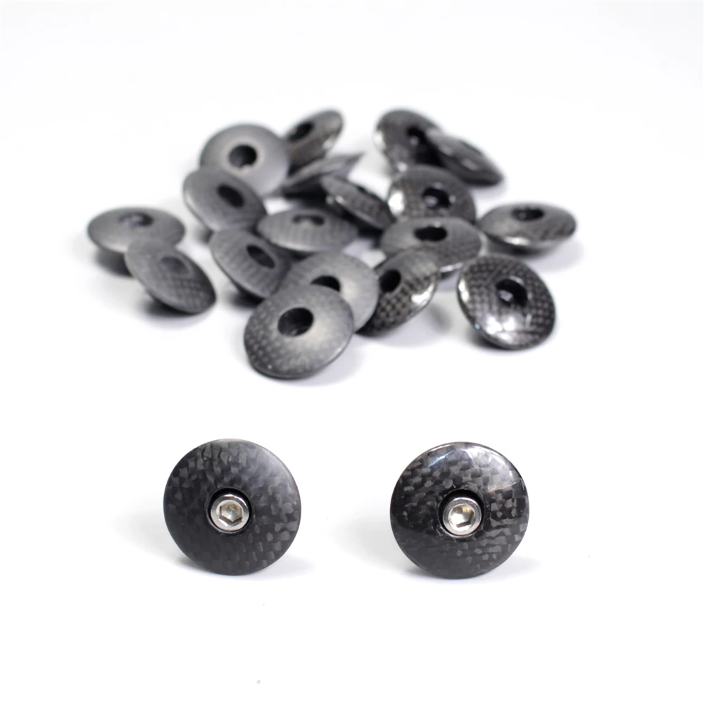 NO LOGO Carbon Stem Headset Top Cap Cover RoadMTB Bike Bicycle Headset Cover 3K  (8)