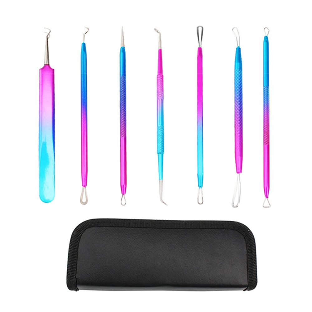

7pc/bag Stainless Steel Double Head Pick Acne tool Acne needle Beauty Tools Cosmetic Tool New