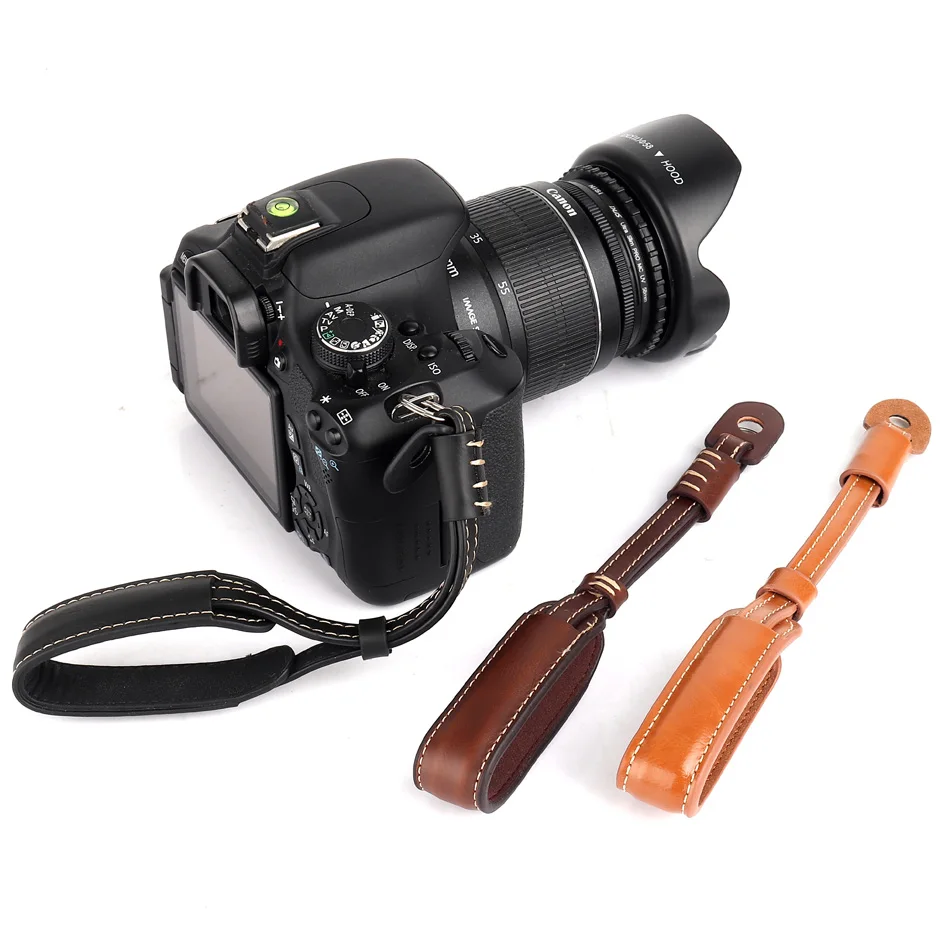 Multifunctional Leather PU Camera Wrist Strap Anti lost Camera Strap