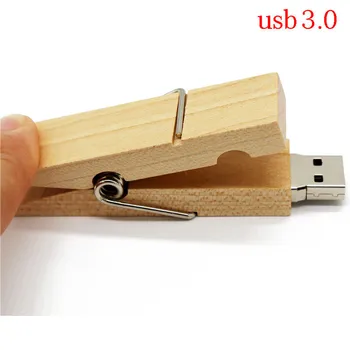 

Wooden Clip USB Flash Drive 8gb 16gb 32gb 64gb Gift Disk On Key Pendrive usb3.0