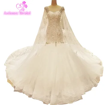 

New Style Sleeveless Sexy Mermaid Wedding Dress White Chapel Train Bridal Wedding Gowns Crystal Beading 2018 Vestido De Noiva