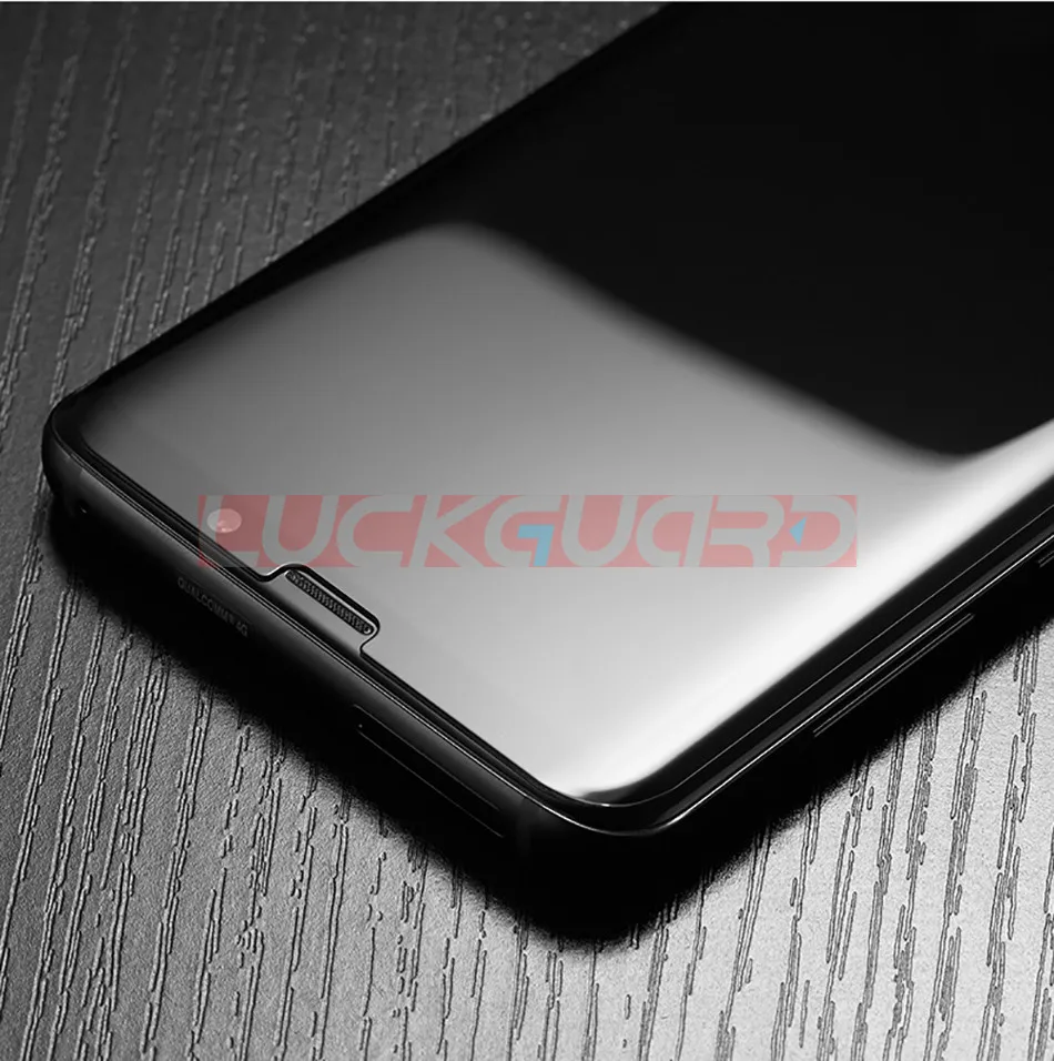 6D закаленное стекло полное покрытие клеем для samsung Galaxy S8 S9 Plus УФ жидкий протектор экрана для Galaxy Note 9 8 пленка УФ клей
