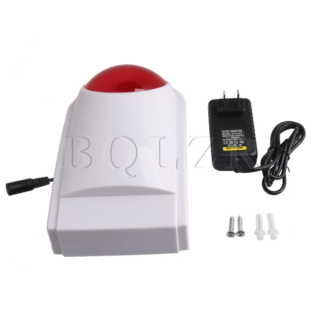 BQLZR 433MHz Wireless Outdoor Flash/Strobe Siren For Home Burglar Alarm System House Securityin
