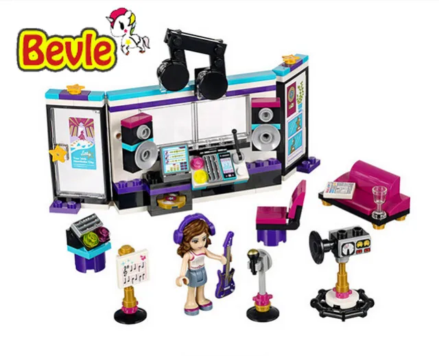 

Bela 10403 Friends Gril Pop Star Music Studio Bricks Building Block Toys Children Gifts Compatible Legoings