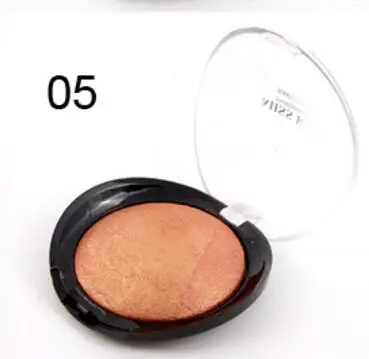 Румяна Палитра Shimmer металлик бронзатор макияж натуральный минеральный запеченные для щек Цвет Румяна косметическая пудра бренд Miss Rose 6 цвет - Цвет: 5
