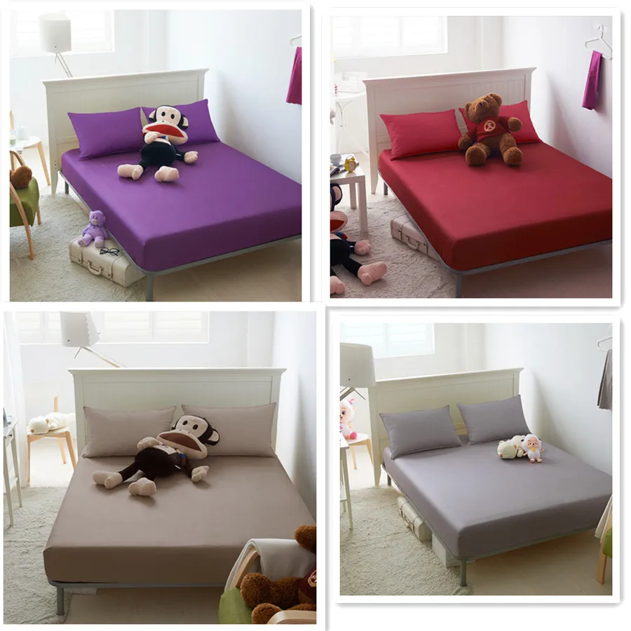 free shipping solid color sheets fitted bed sheet elastic mattress solid color sheet