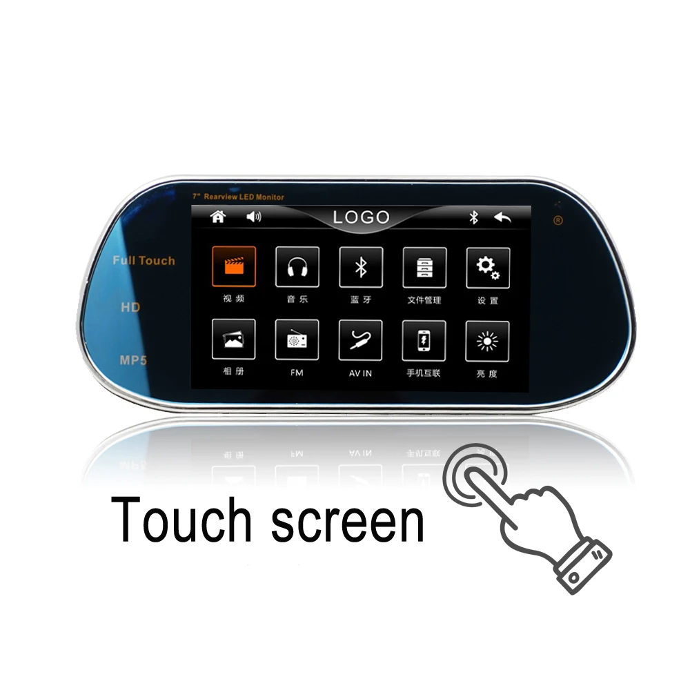 

Carsanbo 12V 24V 7 Inch Touch Screen Car Rearview Monitor Mp5 Video Player Bluetooth USB SD Mirror Link For Car Rear Camera
