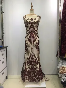 

African Lace Fabric 2019 High Quality Lace White Nigerian Lace Fabrics With Sequin Lace Trim For African Parties JL133