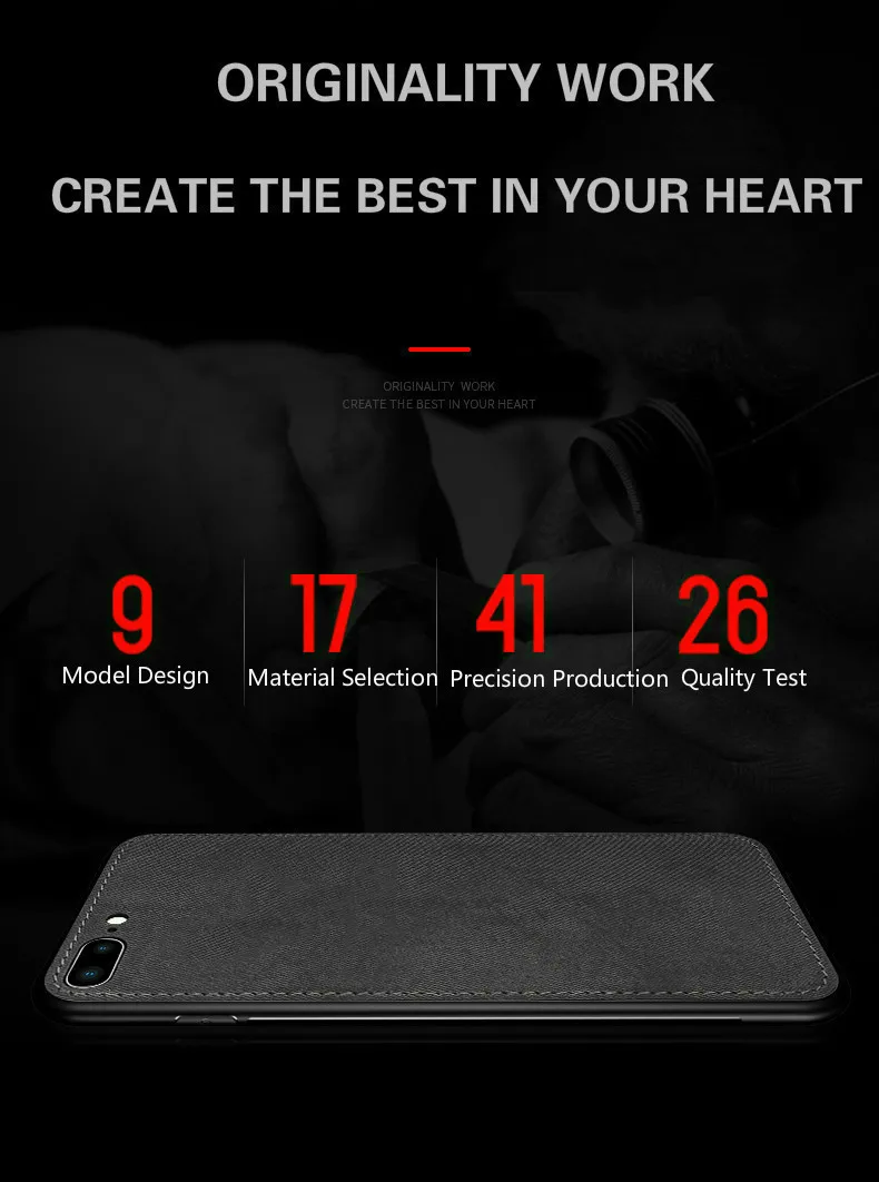 New Fashion Fabric Ultra-thin Canvas Silicon Phone Case For iphone Models Texture Soft Protective