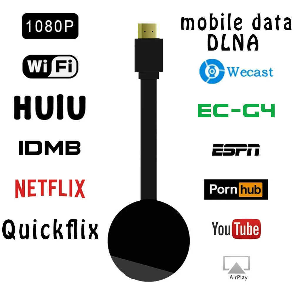 G4 TV Stick Smart TV Dongle for Android Netflix Miracast WiFi HDMI Adapter Wireless TV Display Dongle Media Streamer Stick