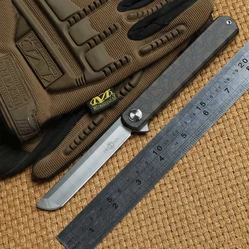 

TWO SUN TS67 D2 blade Flipper ball brearing folding knife titanium camping hunting Pocket knives outdoor gear Survival EDC Tools