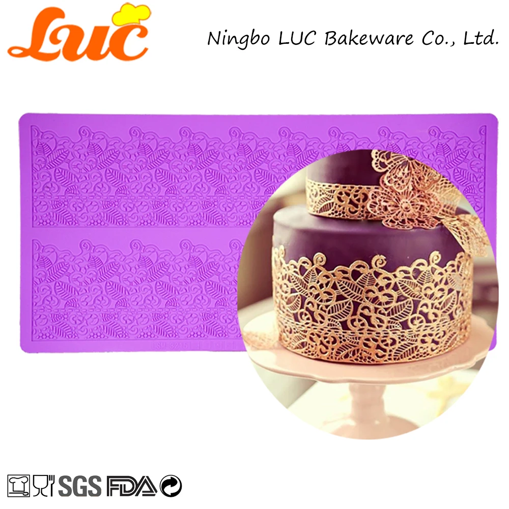 

LUC Silicone Cake Lace Mat Wedding Cake Decorating Tools Large Size Silicone Lace Mat Silicone Lace Mold Fondant Stencil Baking