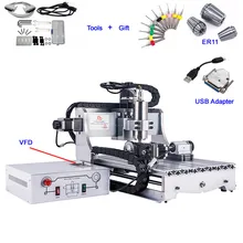 2200 Вт 4 оси мини фрезерный станок с ЧПУ гравер 3040 2.2KW VFD металлический фрезерный станок с ЧПУ