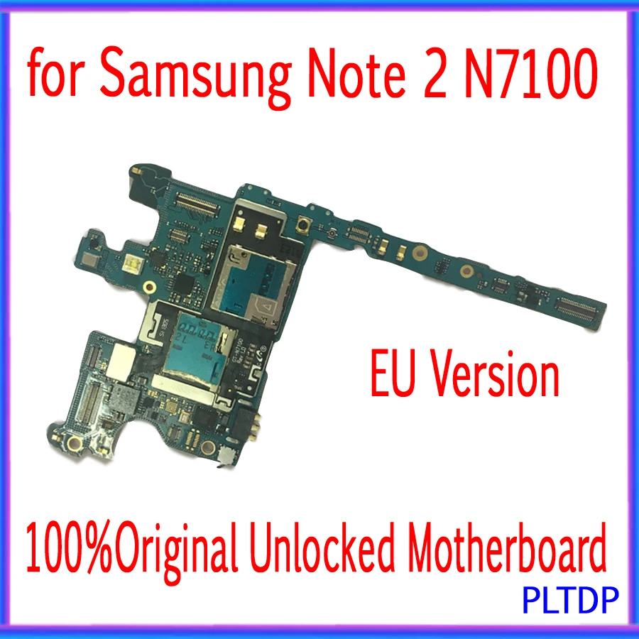 

Europe Version Unlocked & 100% Original Main Board For Samsung Galaxy Note 2 N7100 Motherboard with Full Chips