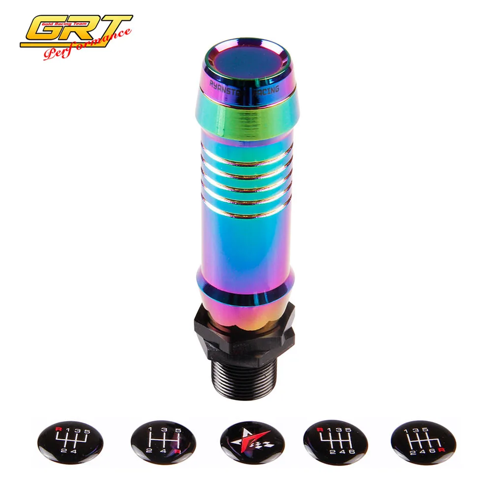 Ryanstar - Neo Chrome Aluminum &quotStealth&quot Style Adjustable 5/6Speed Shift Knob M10*1.5 / M12*1.5 M8*1.25 M10x1.25 M12*1.25 |