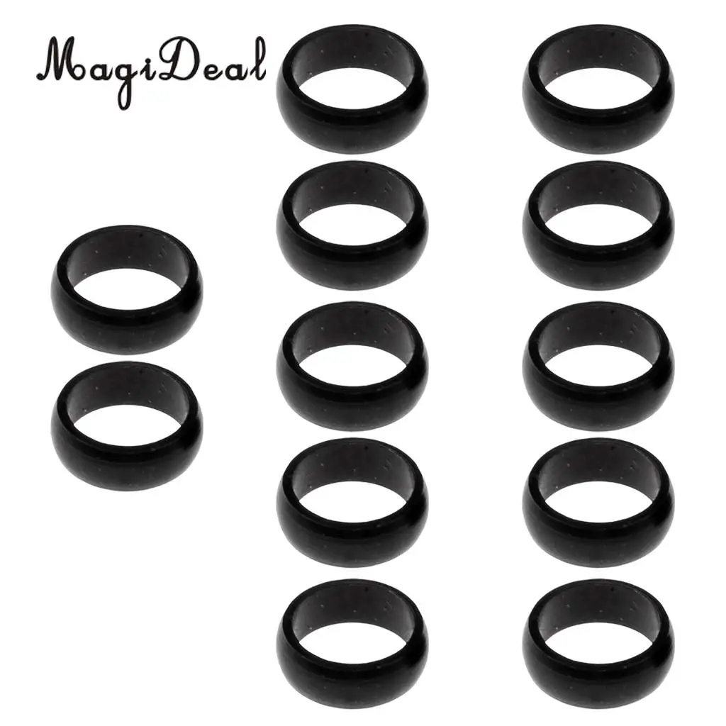 MagiDeal 12 Pieces Dart Sharft Protect Flights O Rings Spare Gripper Ring Black