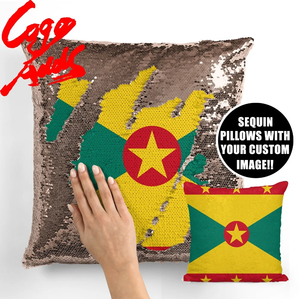 

Grenada decorative throw pillows reversible mermaid sequin pillow case cover dropshipping
