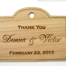 По индивидуальному заказу ремень для багажа деревенский свадебный день деревянный подарок услуга Висячие бирки карты этикетки приглашения свадебный душ Декор