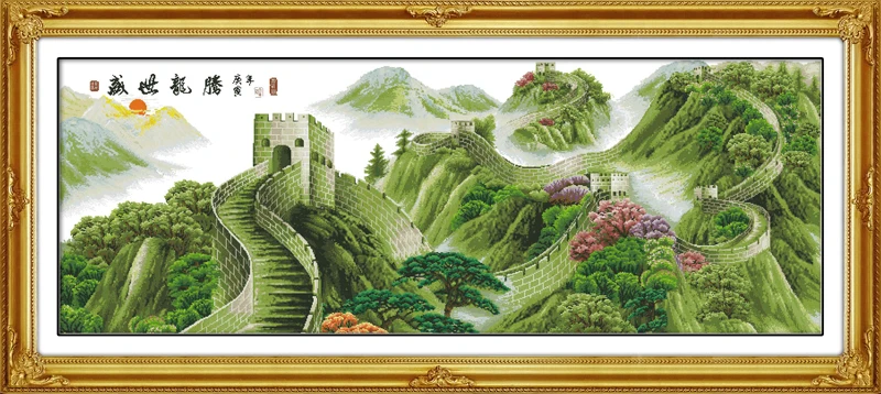 Joy Sunday Great Wall домашний декор F115 14CT 11CT Счетный и штампованный китайский дракон дух в расцветке возраст крестиком наборы