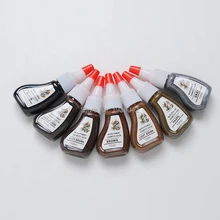 7 шт./лот Профессиональные татуировки пигментные чернила 10 мл 7 цветов для постоянного бровей губ Макияж татуировки