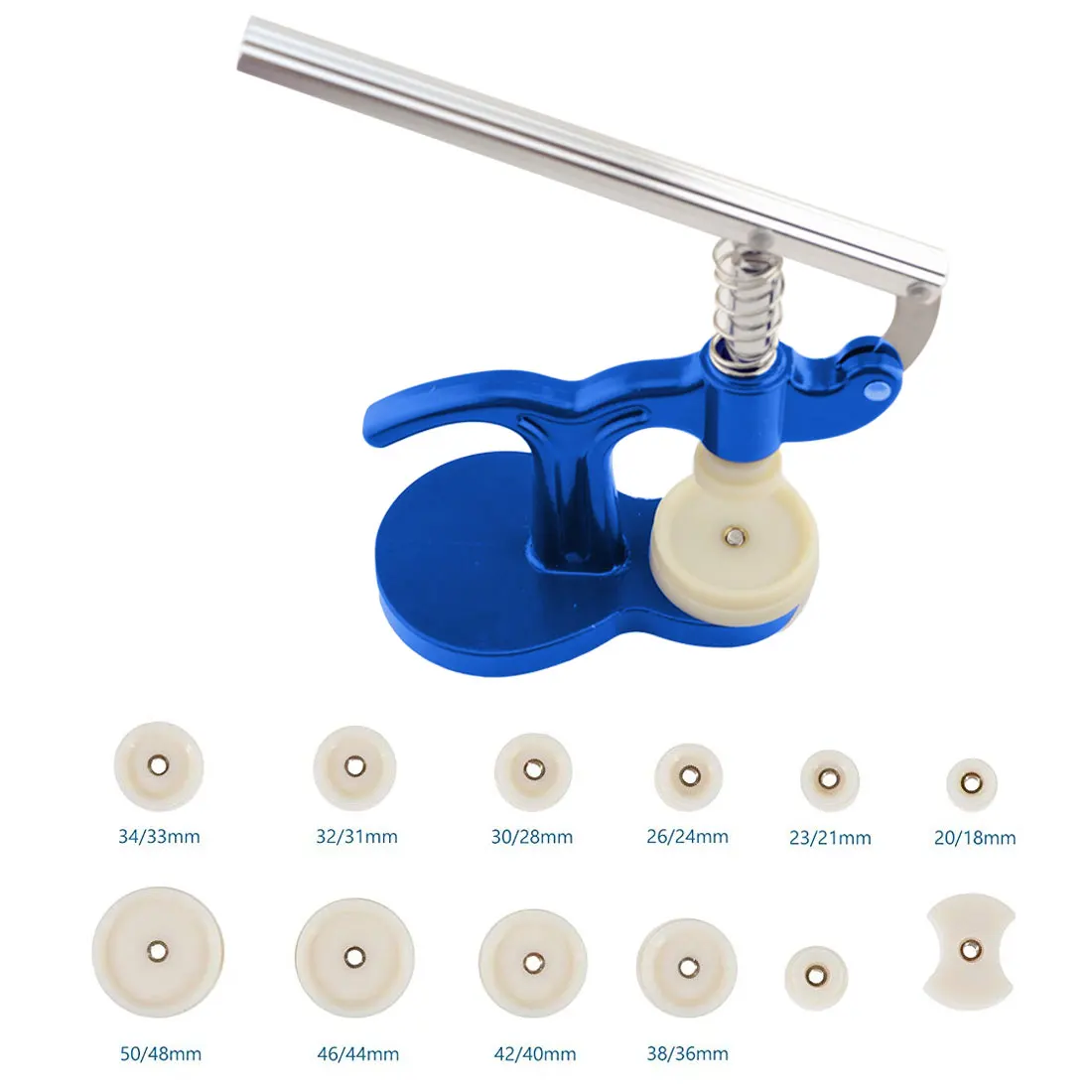 

Round Watch Press Watch Crystal Back Case Fitting Dies Repair Kit Tool Watch Back Closer Watchmaker-tools Press Plastic