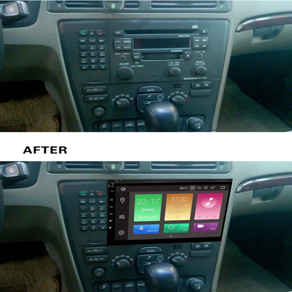 Excellent 8"4G LTE Android 9.0 Car DVD PC Multimedia DVD Player GPS Navi Stereo Radio Fit VOLVO S60 V70 XC70 2000 2001 2002 2003 2004 1