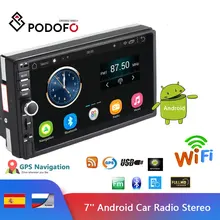 Podofo " Android автомобильный Радио Стерео gps навигация Bluetooth USB SD 2 Din сенсорный автомобильный мультимедийный плеер аудио плеер авторадио