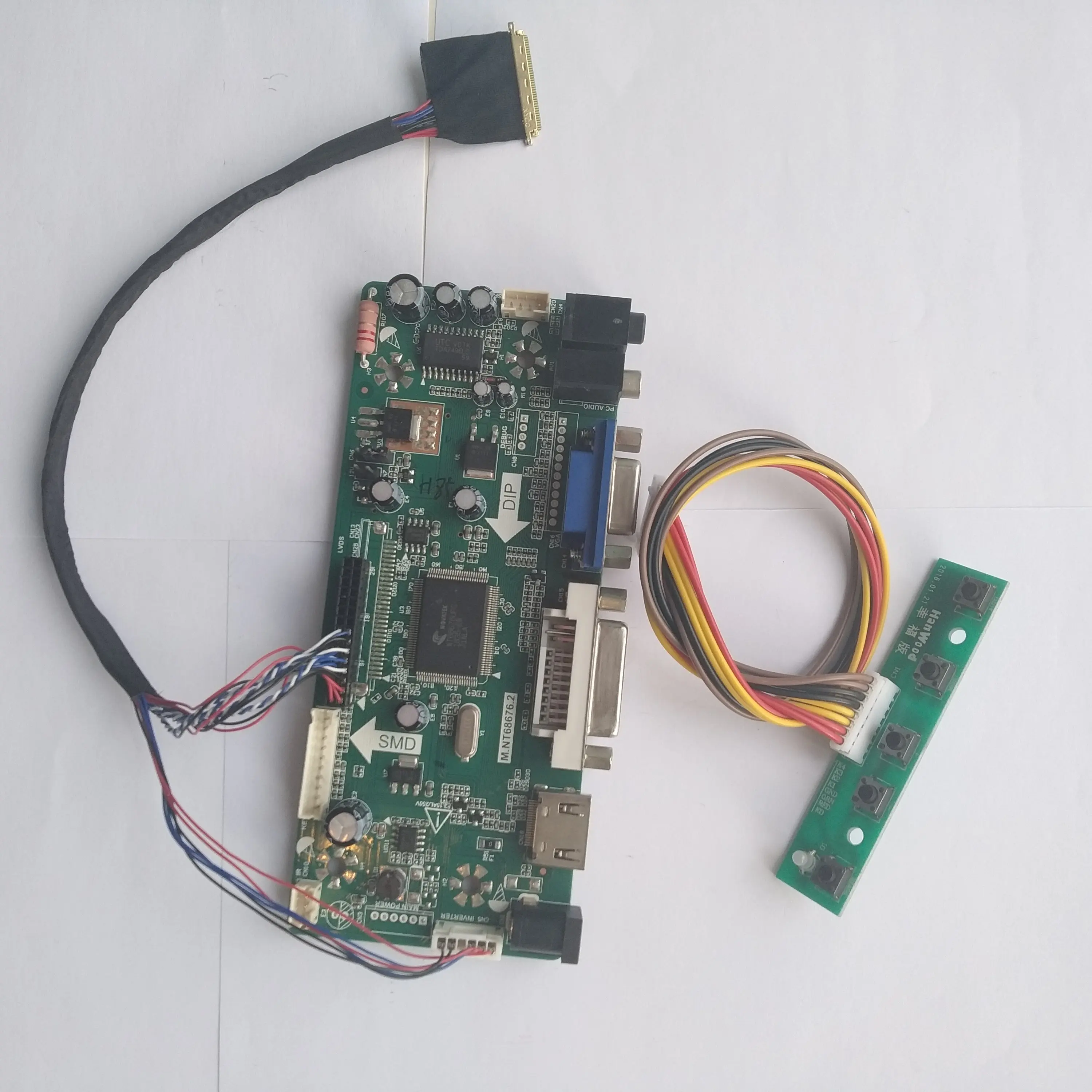 

For LP156WH3(TL)(L1)/(TL)(L2) monitor 1366*768 15.6" panel HDMI DIY DVI LED VGA LCD M.NT68676 Controller board kit