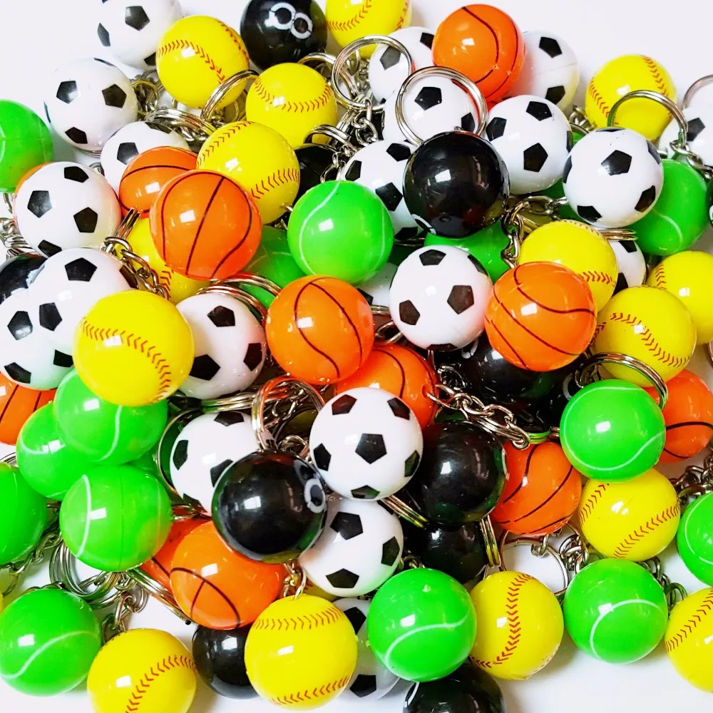 

50pc Ball Key Chain Kids Party Favors Gifts Pinata Toys Prize present giveaways regalo back to school cadeau gadget souvenirs