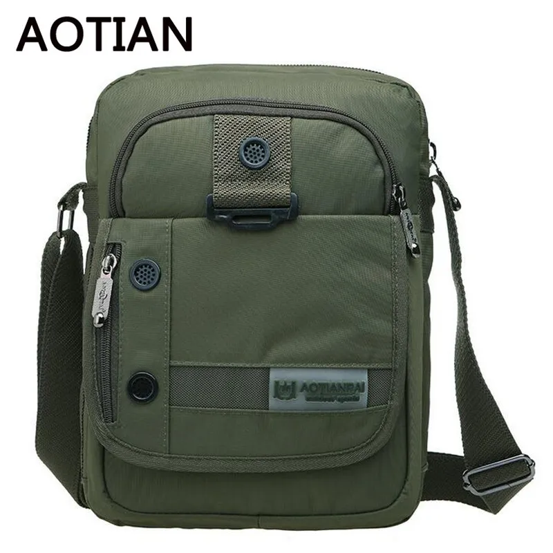 

AOTIAN Shoulder Bags Mens Bag Casual Man Business Messenger Nylon Travel Black Brown Multilevel Crossbody Flap High Quality Hot