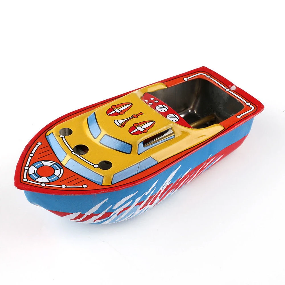 Красочные Паровой Металл дети забавные подарки Ретро образовательные плавающая игрушка Классическая коллекция лодочка со свечами