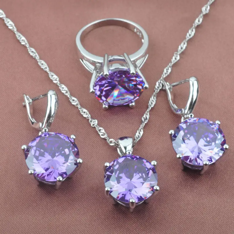 purple jewelry sets for bridesmaids