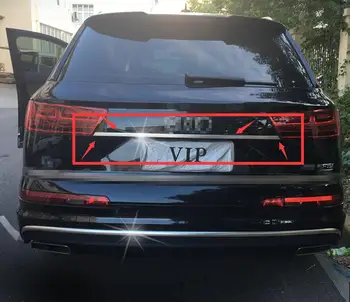 

Car-styling Stainless Rear Matt Trunk Lid Molding Trunk Gate upper Handle Cover Trim Strip 1pcs for Audi Q7 4M 2016 2017