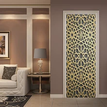 77*200 см Золотой благородный выдолбленный геометрический моделирующий масляной краской стикер стены обои двери стикер s домашний декор