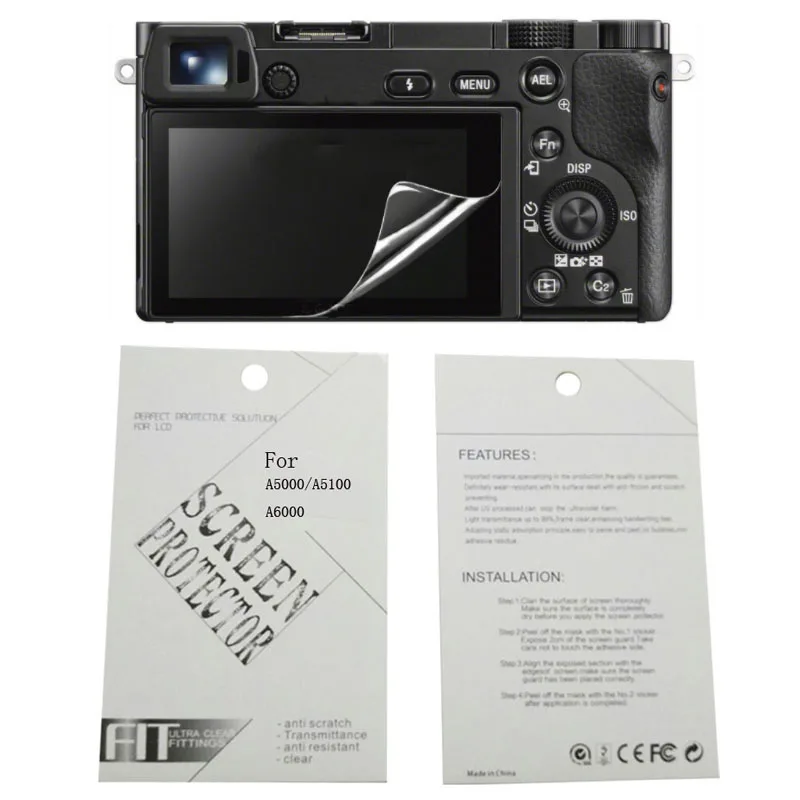 2 шт. защитная пленка для Sony 5R 5T 3N 6N 7N A7 A7R A7S A7K A7R2 A7S2 A7RM2 A37 A58 A6000 A5000 A5100 | Электроника