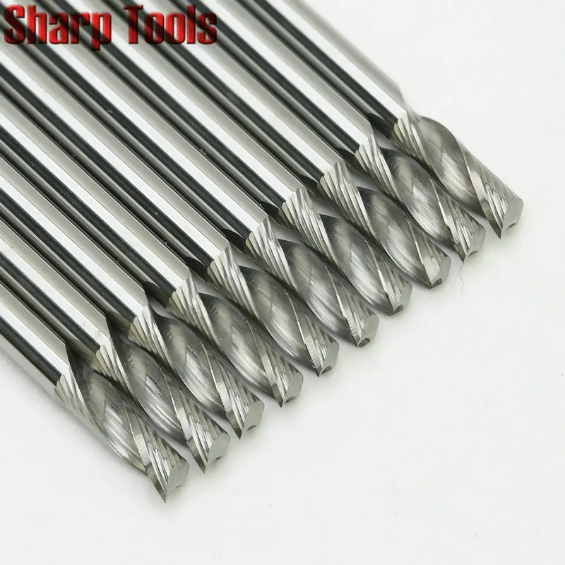 single flute milling cutter cnc router tool spiral engraving bits carbide end mill