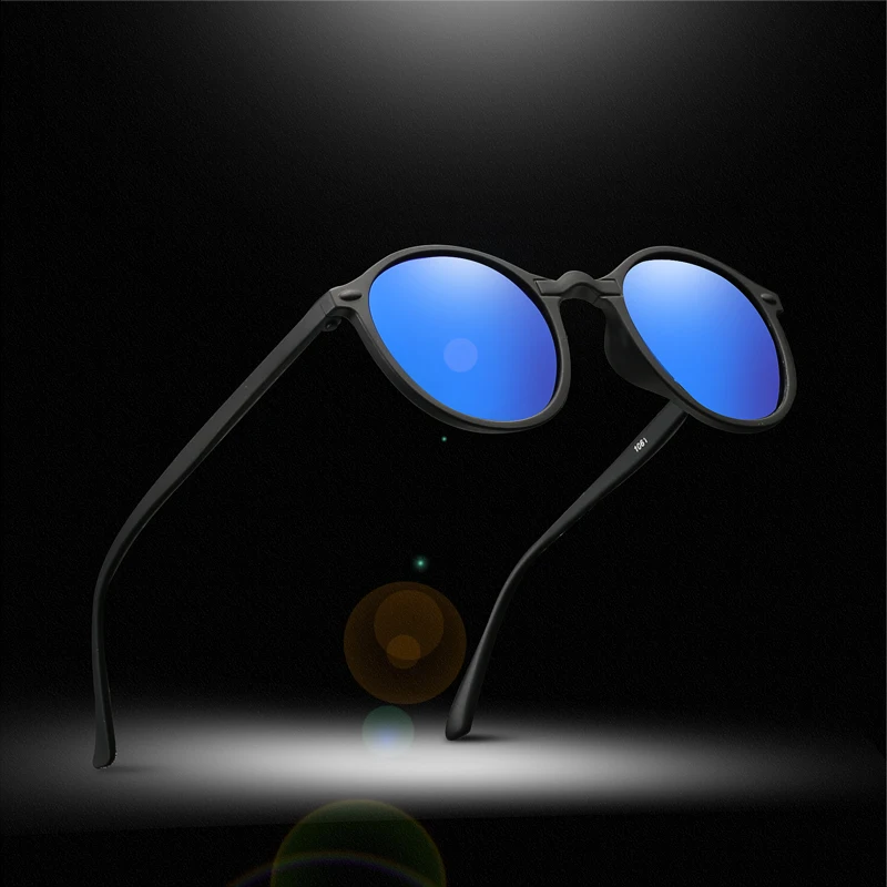 Лидер продаж, женские зеркальные поляризованные солнцезащитные очки, мужские ретро круглые очки для вождения, антибликовые мужские очки Gafas 1061