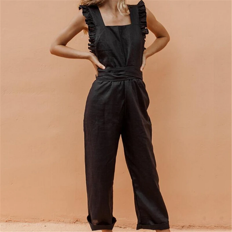 

Sexy Women Jumpsuit Summer Ruffle Jumpsuits Ladies Streetwear Rompers Womens Clothing Women Jumpsuit Elegant Romper Playsuit