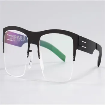 

MONGOTEN Progressive Multi-focal Lens Unisex Fashion Alloy Half Rim Ultralight Optical Eywear Frame See Near Far Reading Glasses