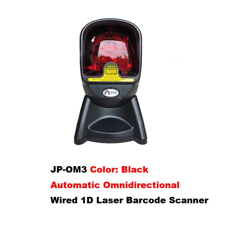 JP-OM3 автоматический всенаправленный лазерный сканер штрих-кодов 24 линии считыватель штрих-кодов ручной подставка USB Высокое качество - Цвет: OM3 Scanner