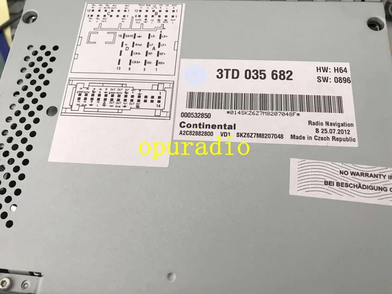 Top Original new 3TD 035 682 Car Navigation RNS510 radio LED display modules for V W RNS510 RNS 510 Auto COLUM BUS DVD Player 1