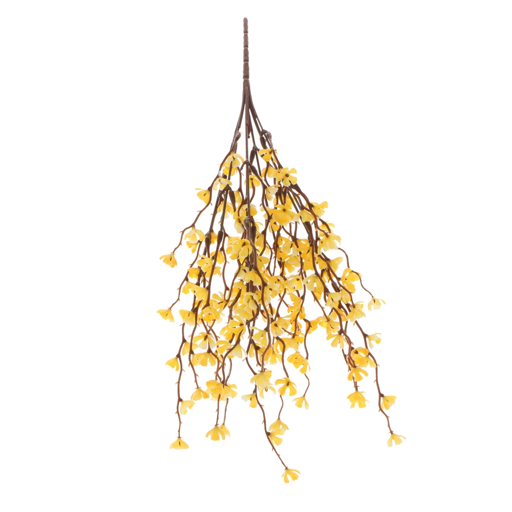 37cm Artificial Flower Spring Plum Blossom Branch Flower Bouquets Flower Bud for Wedding Party Decor Home Room Ornament