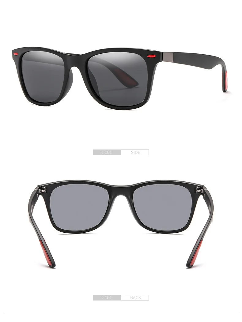 Классические поляризационные солнцезащитные очки для мужчин и женщин, фирменный дизайн, для вождения, квадратная оправа, солнцезащитные очки, мужские очки, UV400, Gafas De Sol