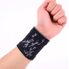 Черный Полосатый дышащий браслет спандекс спортивный фиксатор запястья колодки протектор# ST6811