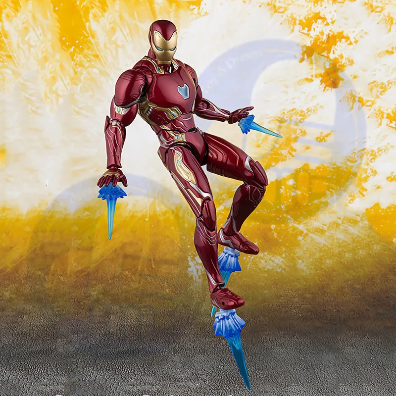 Чудный Фильм Мстители 4 эндигра SHF Железный человек MK50 нано набор оружия 2 фигурка Коллекционная модель игрушки куклы подарок
