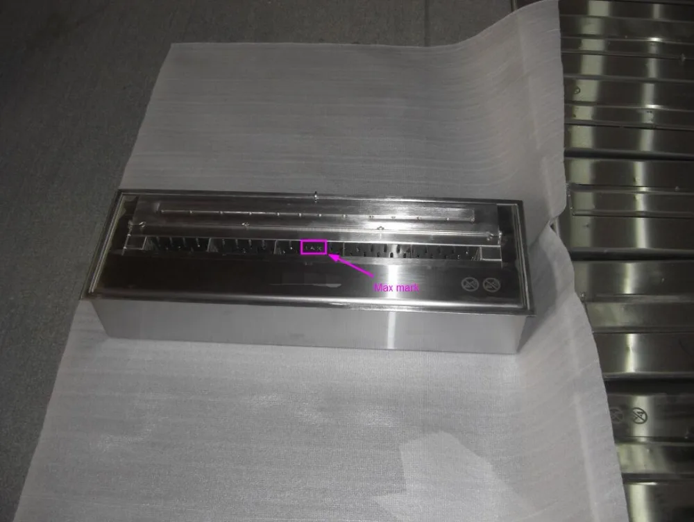 Manual burner with MAX mark 1