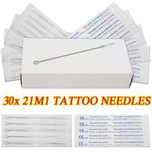 30 шт. Иглы для татуажа 21M1 одноразовые Premade стерилизованное Иглы для татуажа один стек Magnum Для Инструменты для татуажа питания