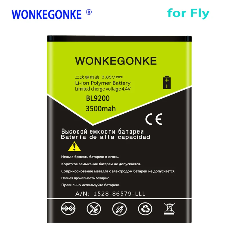 

WONKEGONKE 3500mah for FLY FS504 Battery BL9200 for FLY Cirrus 2 FS504 High Quality Batteries with tracking number