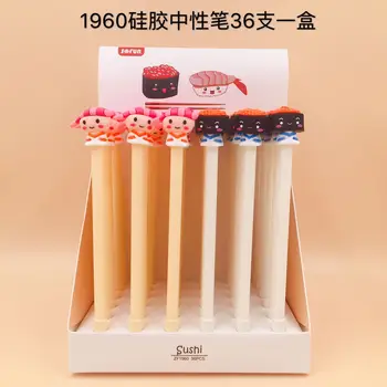 

36 pcs Gel Pens Cartoon Kawaii ShouShi black colored gel-inkpens for writing Cute stationery office school supplies